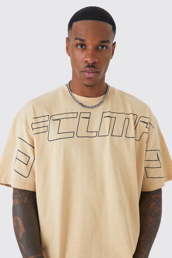 Oversize Official Man T-Shirt mit Teddy-Print