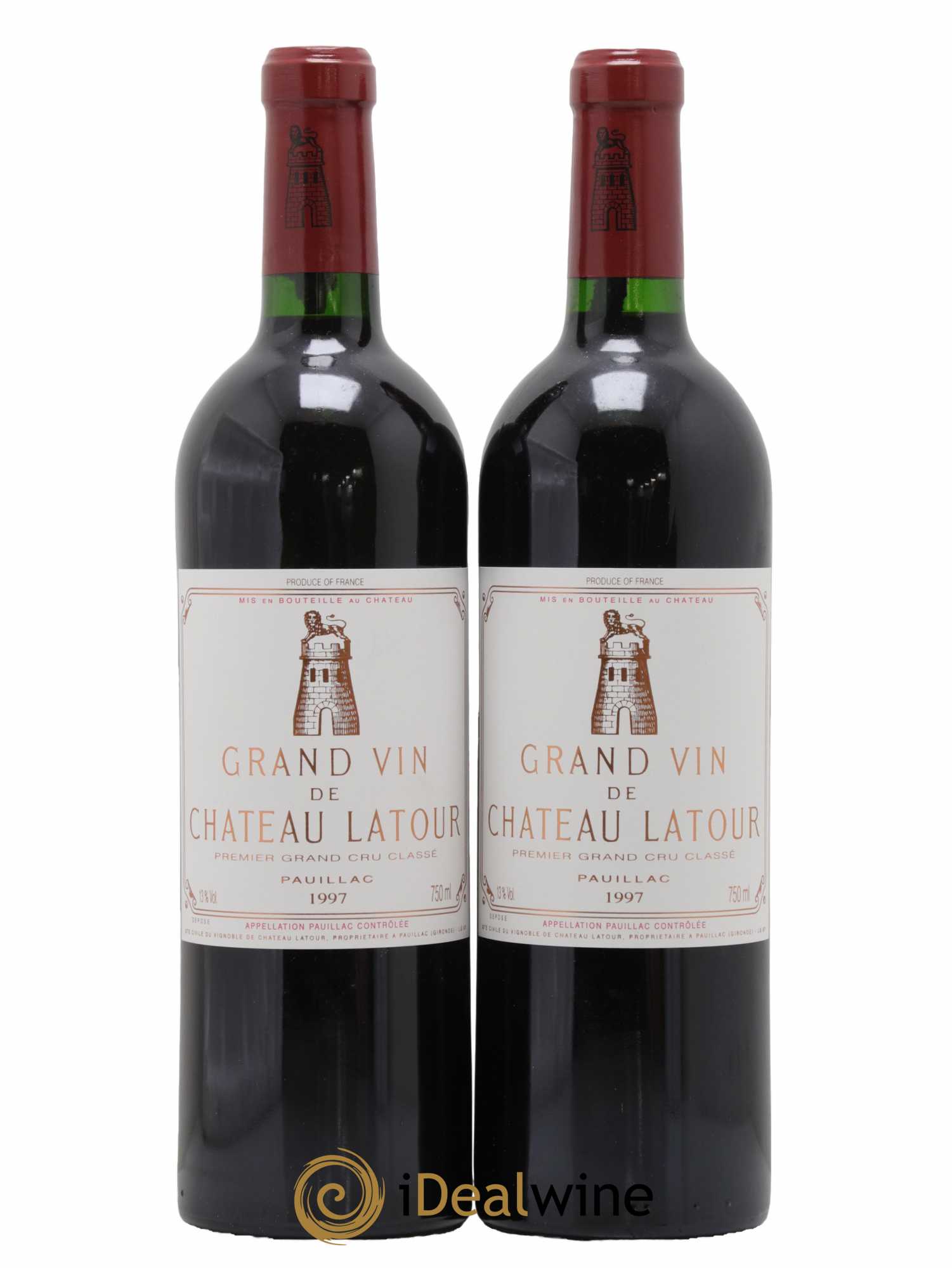 Château Latour 1er Grand Cru Classé  1997 - Lot de 2 Bouteilles