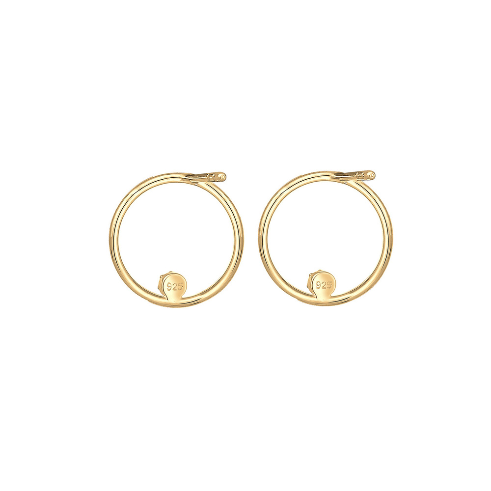 Elli Elli Boucles d'Oreilles Ohrstecker Kreis Kristalle 925 Silber Boucles d'oreilles
