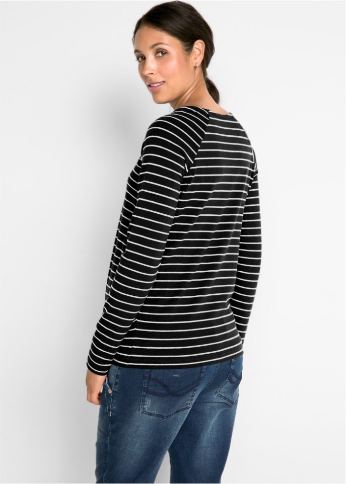 Umstandsshirt/Stillshirt mit Druckknöpfen