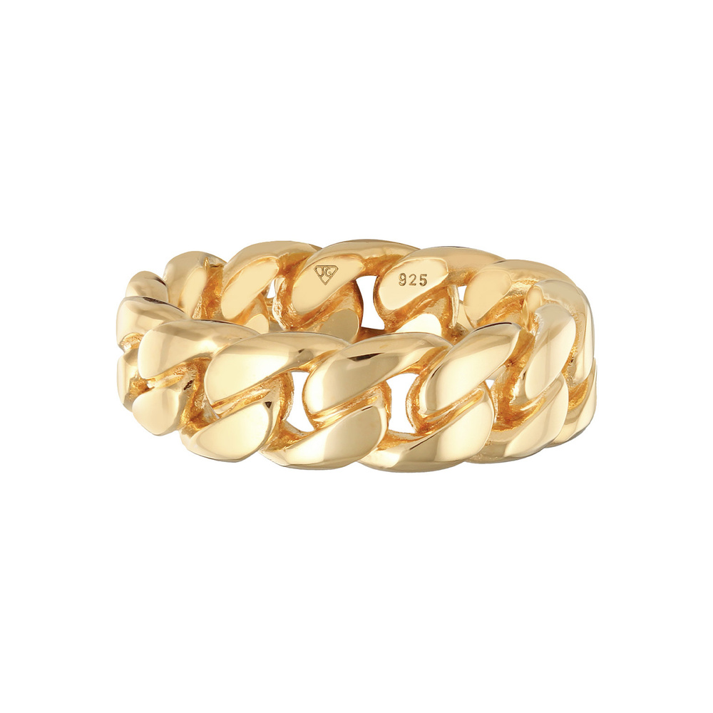 Elli Elli Bague Chunky Chain tendance pour dames en argent sterling 925 Bague