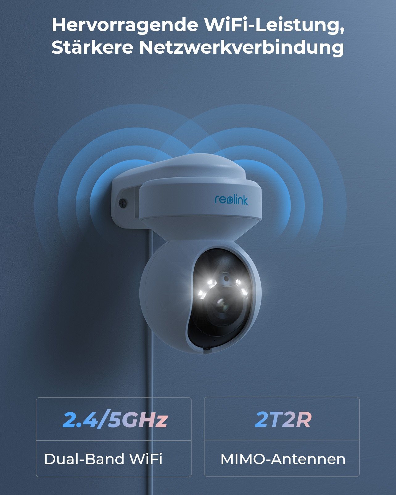 Reolink E1 Outdoor 5MP PTZ 2.4/5G WLAN IP Überwachungskamera (1-tlg., Außenbereich)