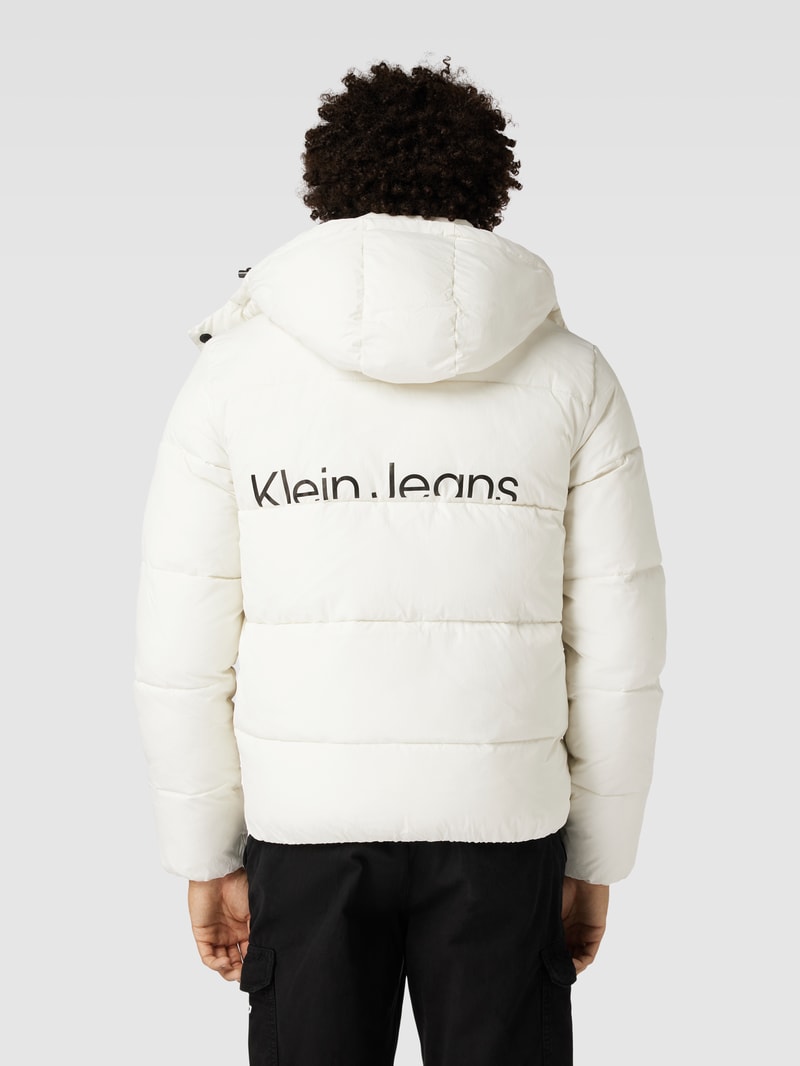Jacke mit Label-Print in offwhite