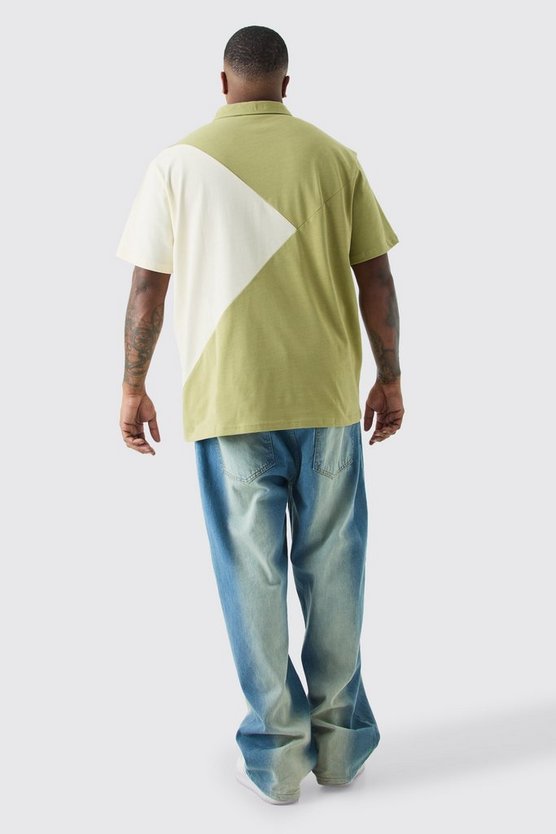 Plus Colorblock Poloshirt