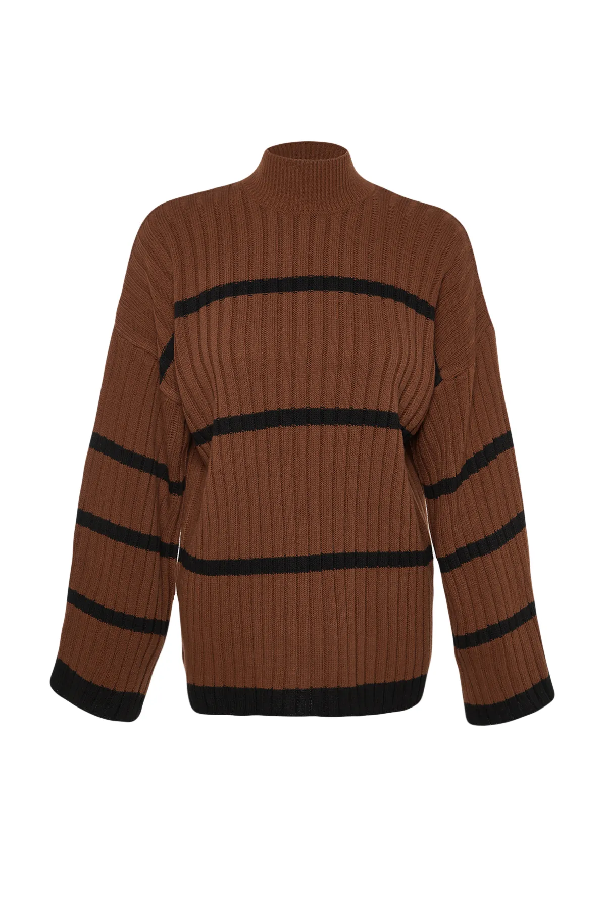 Trendyol Collection  Zimtfarbener Strickpullover mit weiter Passform TWOAW24KZ00557