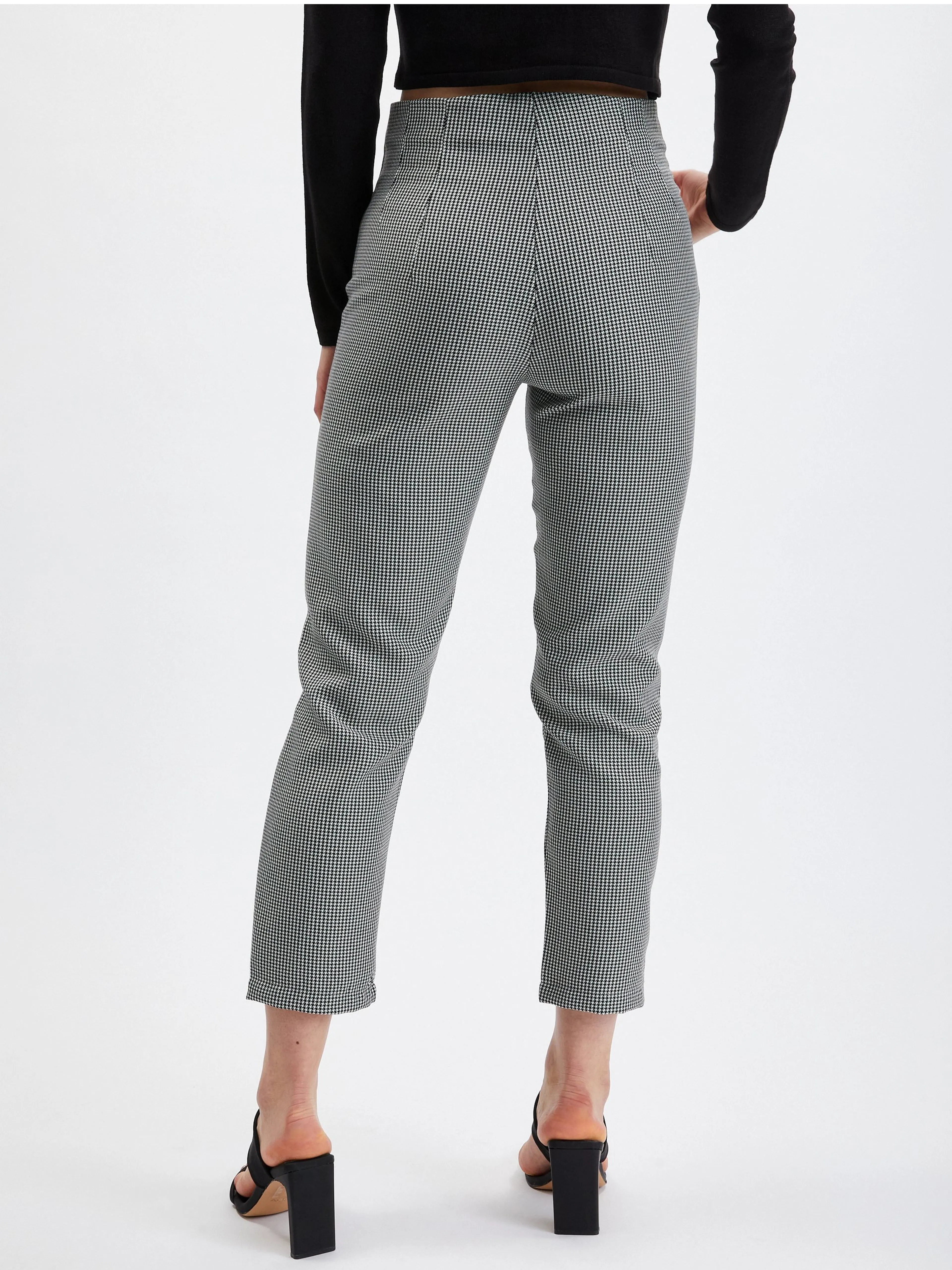 Schwarze gemusterte Damenhose ORSAY