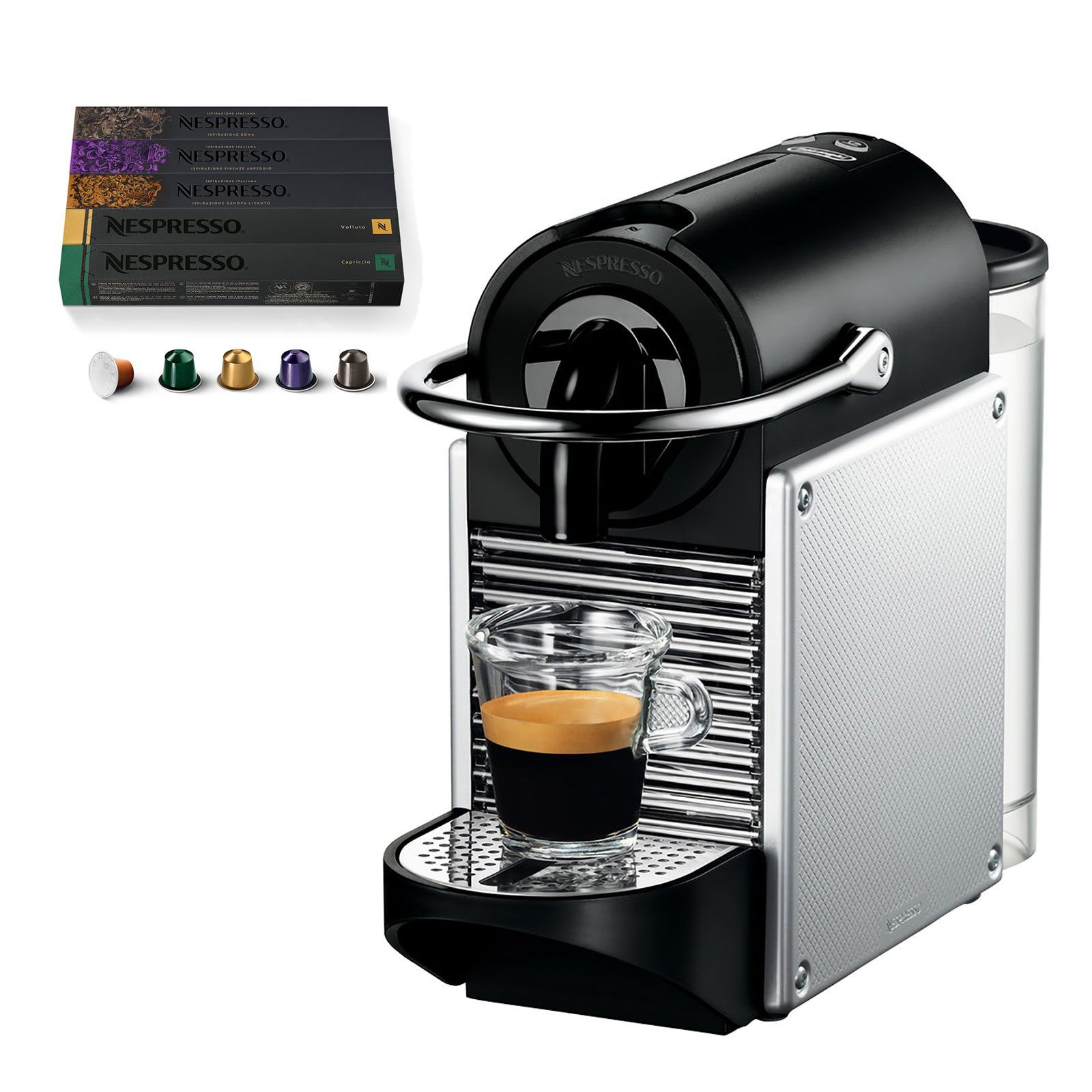 De'Longhi Kapselmaschine EN 124.S Pixie, NESPRESSO ORIGINAL Mixed 50er Set