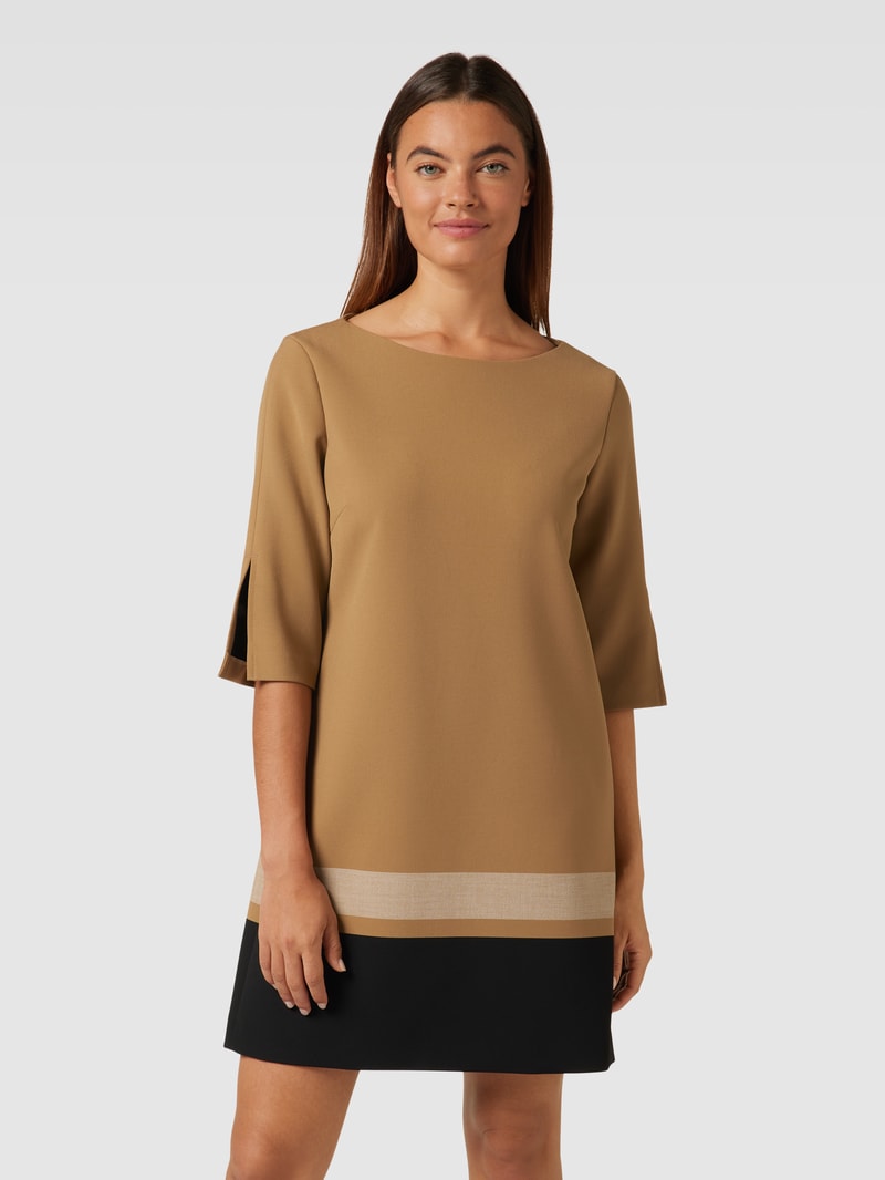 Minikleid mit U-Boot-Ausschnitt Modell 'Dastra' in camel