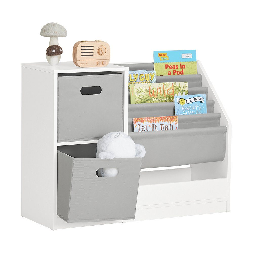 SoBuy Bücherregal KMB76, Kinderregal mit Boxen Aufbewahrungsregal Spielzeugregal Kinderzimmer