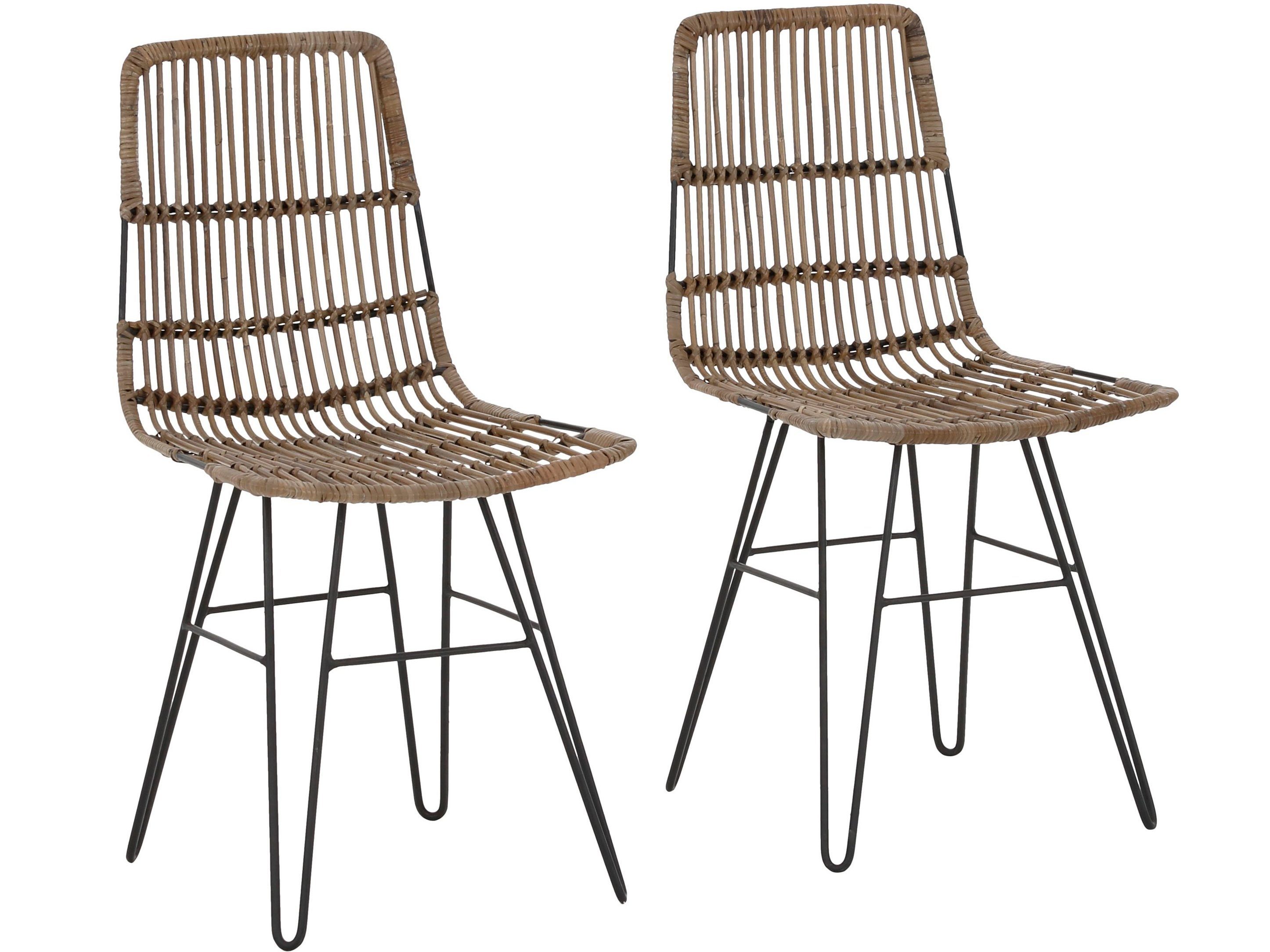 loft24 Rattanstuhl Felicia (2er-Set, 2 St), Esszimmerstühle, SItzhöhe 48 cm