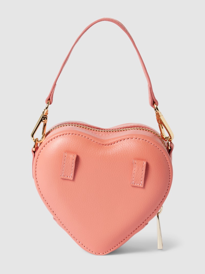 Umhängetasche mit Label-Detail Modell 'Mini Heart Bag Peach' in apricot