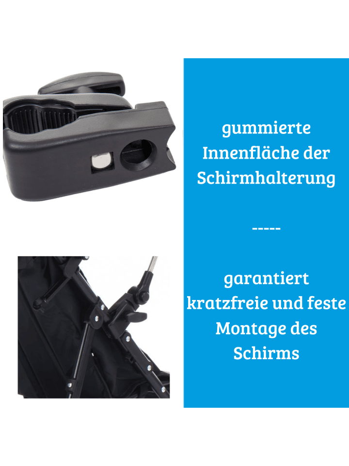 fillikid Sonnenschirm XL Exklusiv Sonnenschutz für Kinderwagen & Buggy in Grau günstig kaufen onesize
