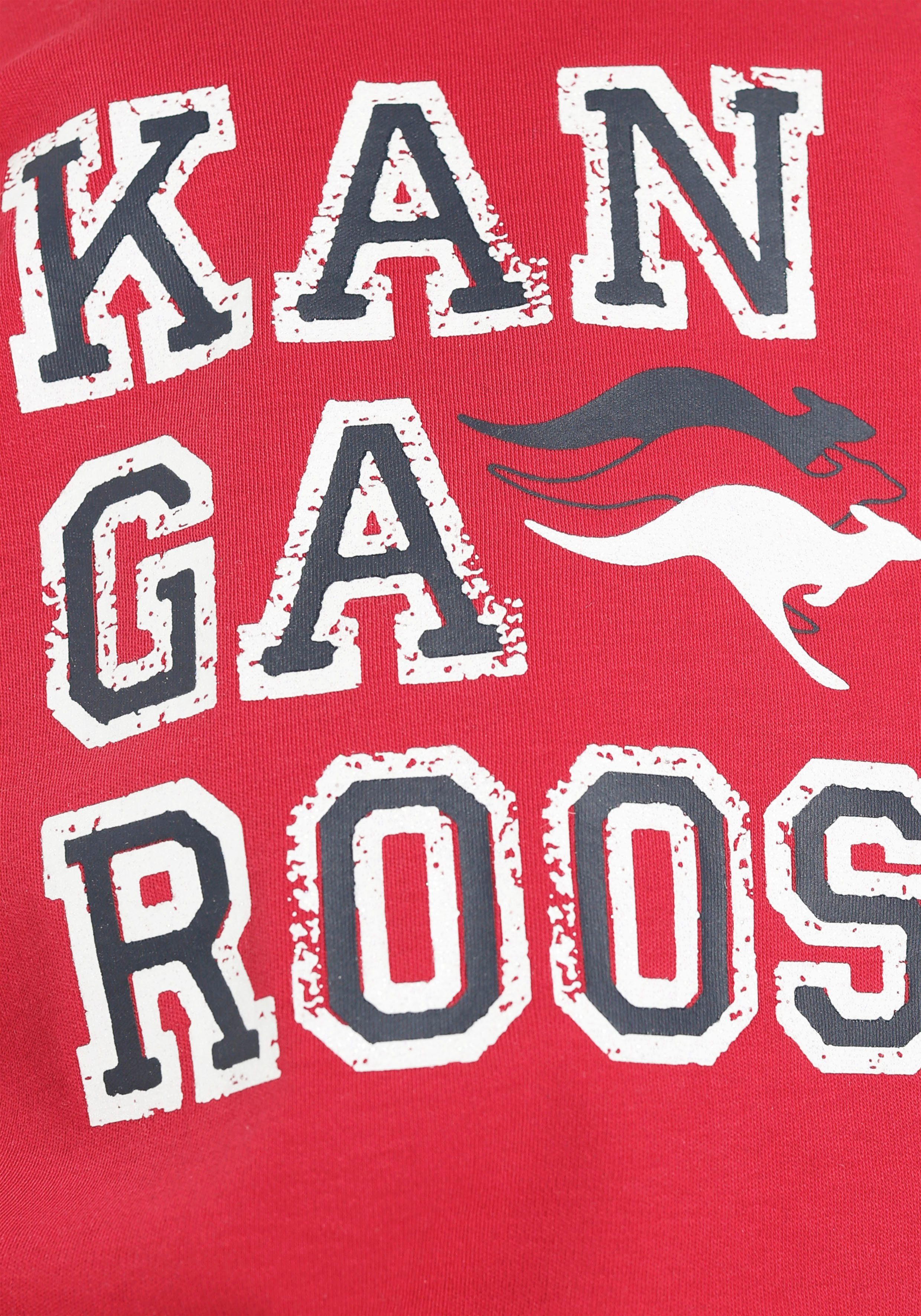 KangaROOS Sweatshirt Glitter mit Rüschen an den Ärmeln