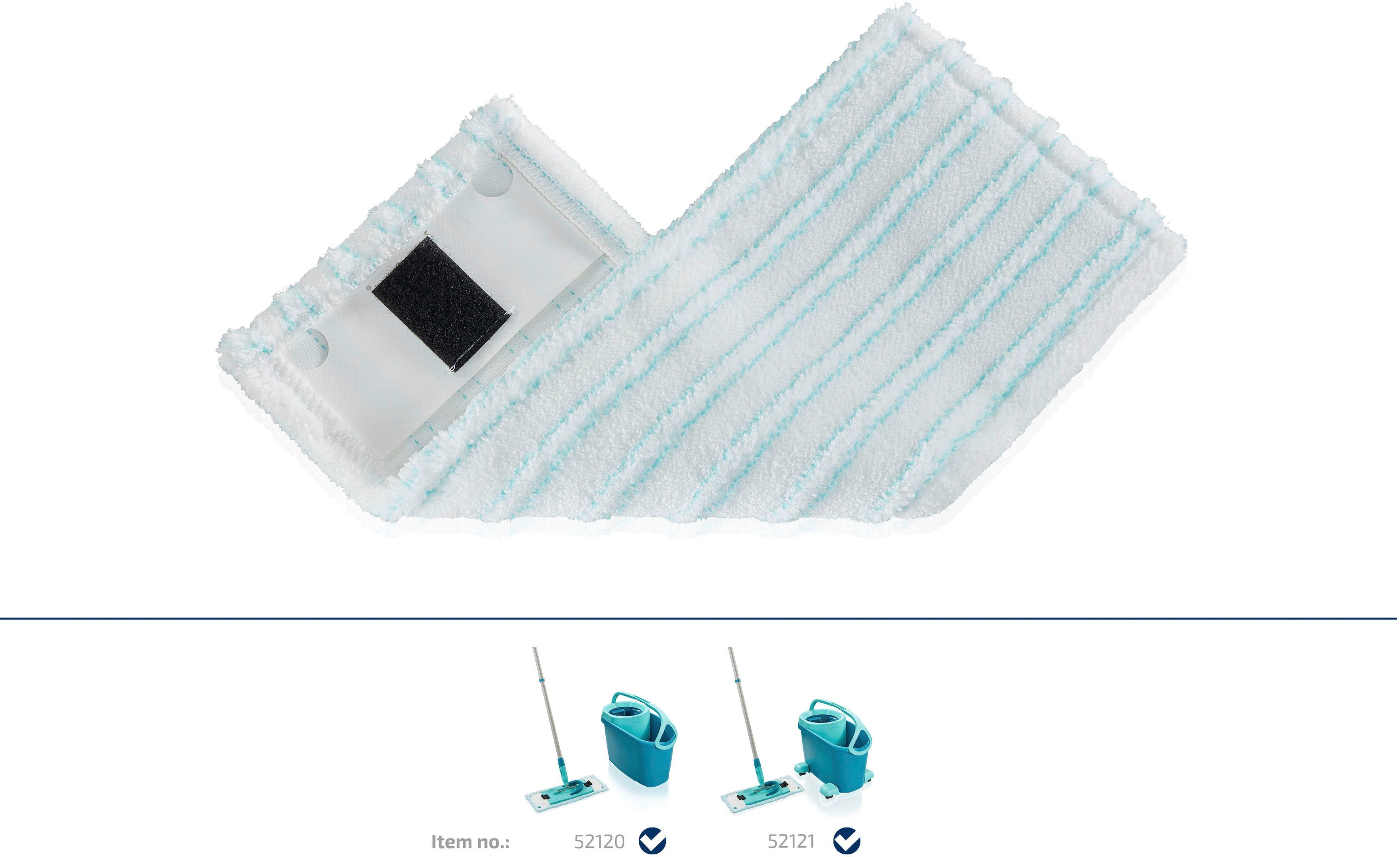 Leifheit bCLEAN TWIST M Ergo micro duo Wischbezug (Mikrofaser, 3x14 cm, 1-tlg., besonders hohe Aufnahme von Schmutz und Schmutzwasser,Wischbreite 33cm)