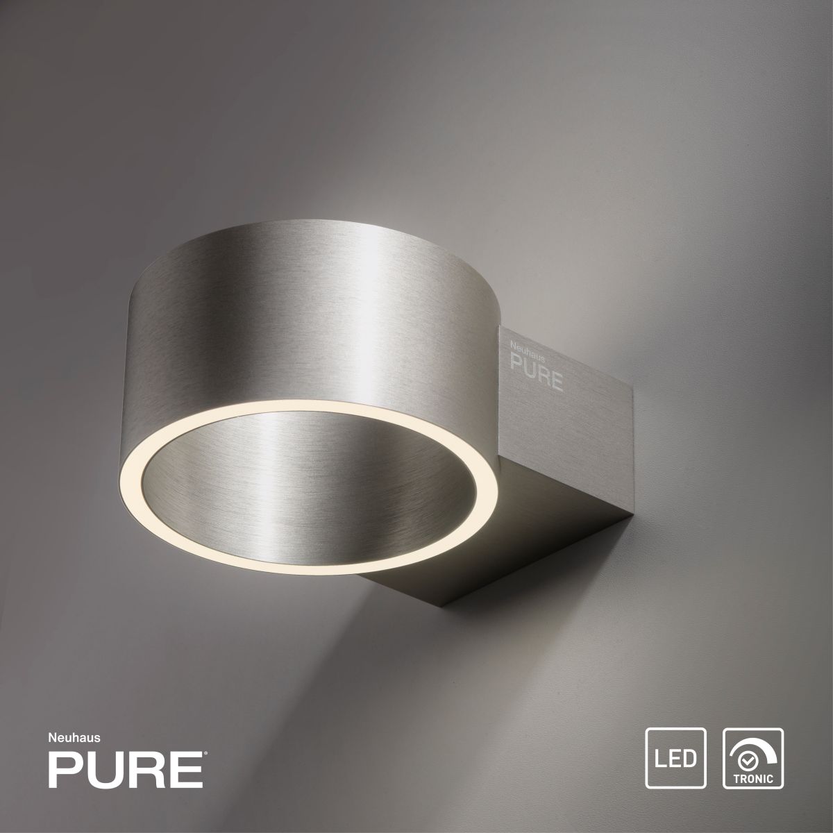 Paul Neuhaus LED Wandlampe Pure Clipse Aluminium