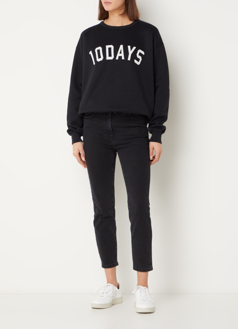 Maglione oversize 10DAYS Statement con logo ricamato