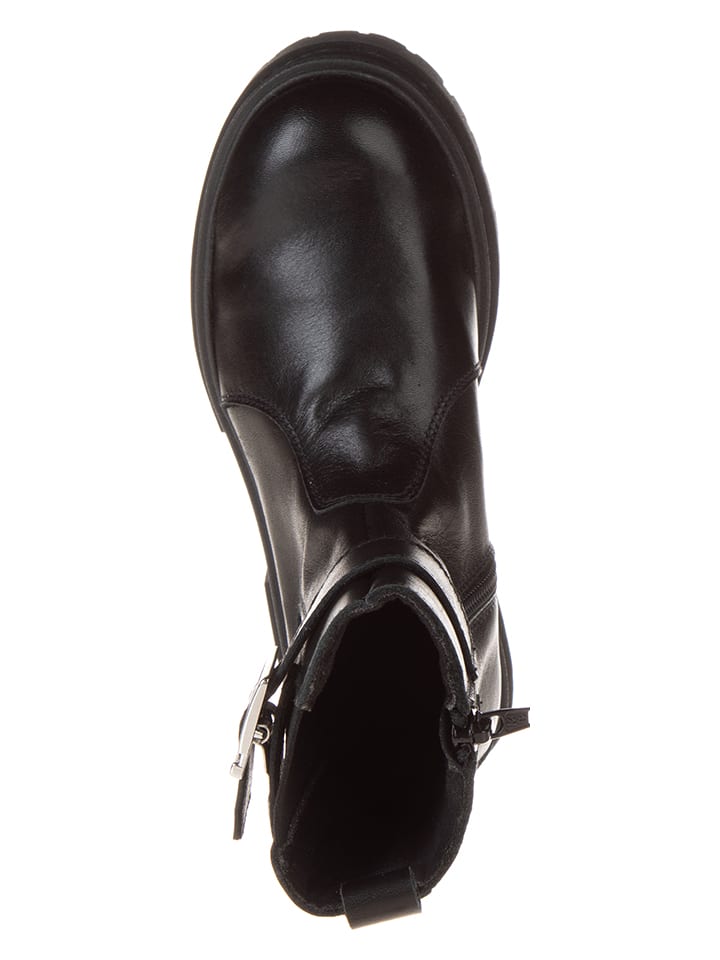 lamino Leder-Chelsea-Boots in Schwarz günstig kaufen