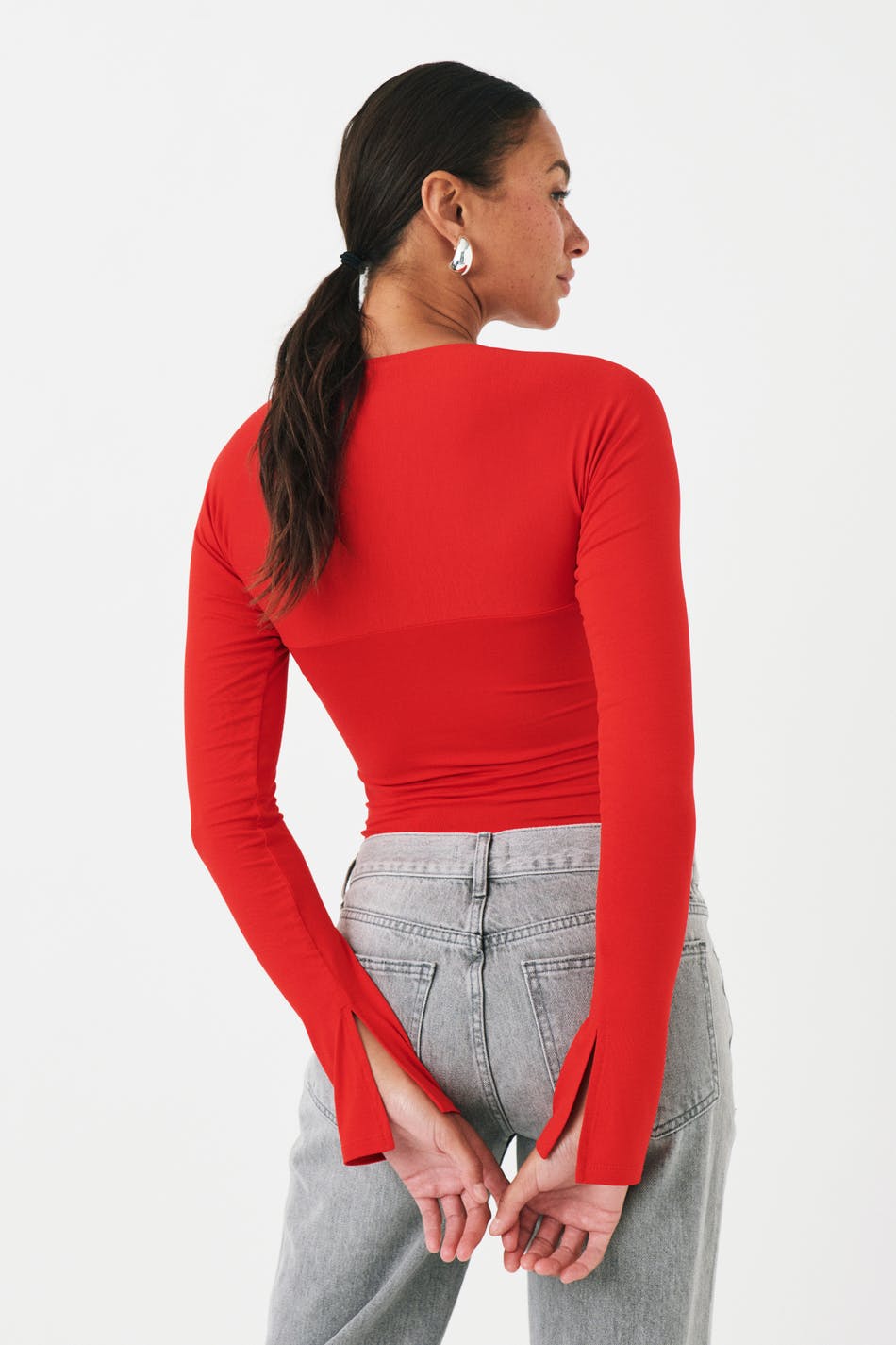 Soft touch square neck top
