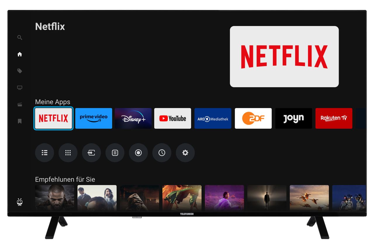Telefunken QU55TO750S 55 Zoll QLED Fernseher / Smart TV (4K UHD, HDR Dolby Vision, Dolby Atmos)