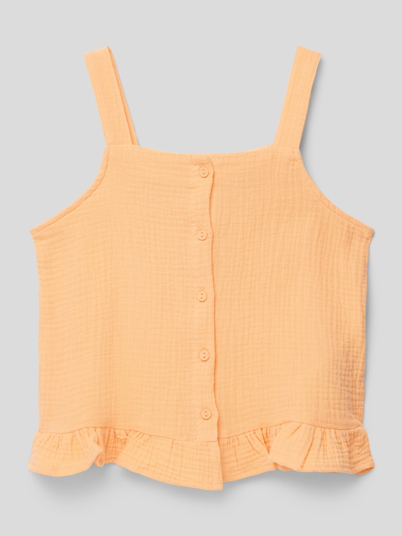 Top mit Muschelsaum Modell 'KOGTHYRA' in orange