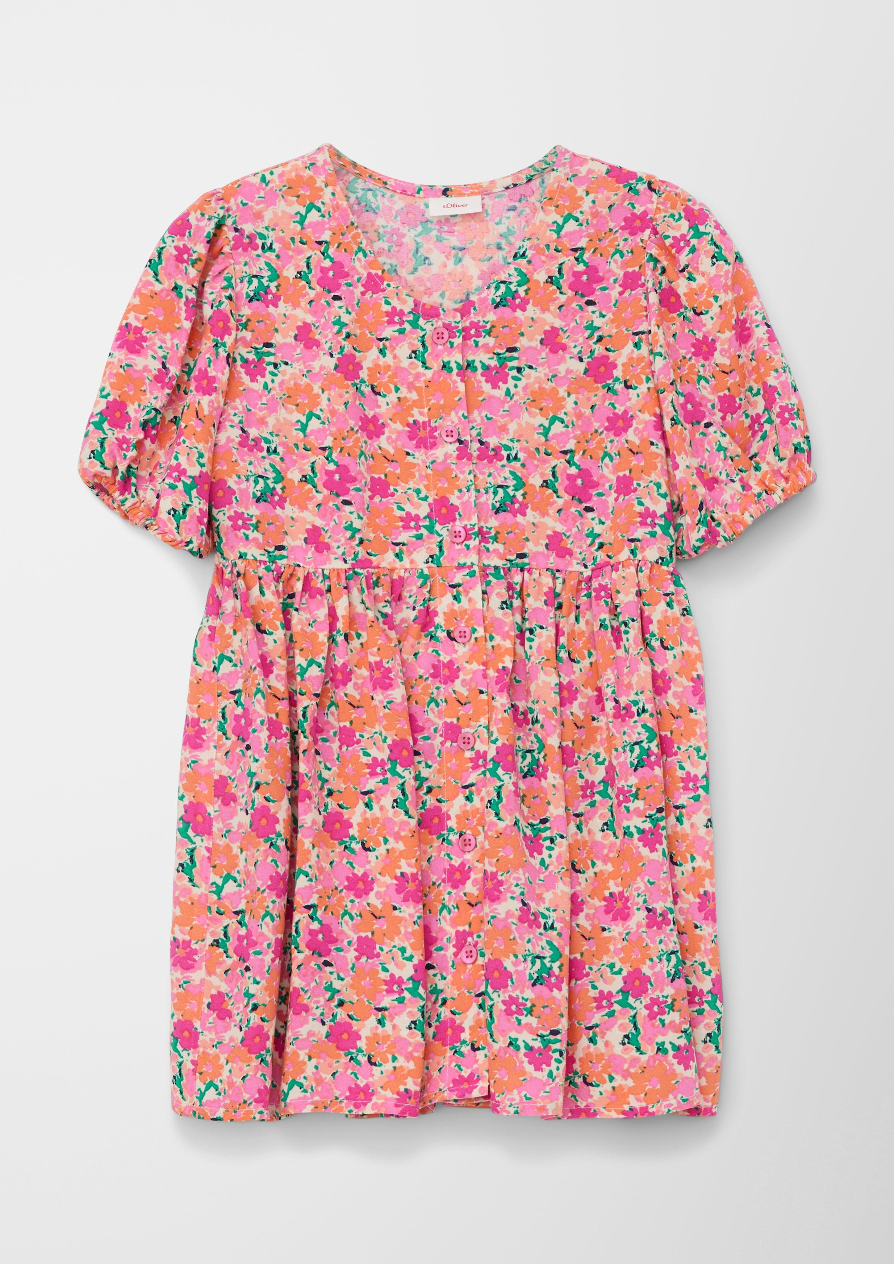 Kleid in floralem Allover-Muster  2124968-08A1