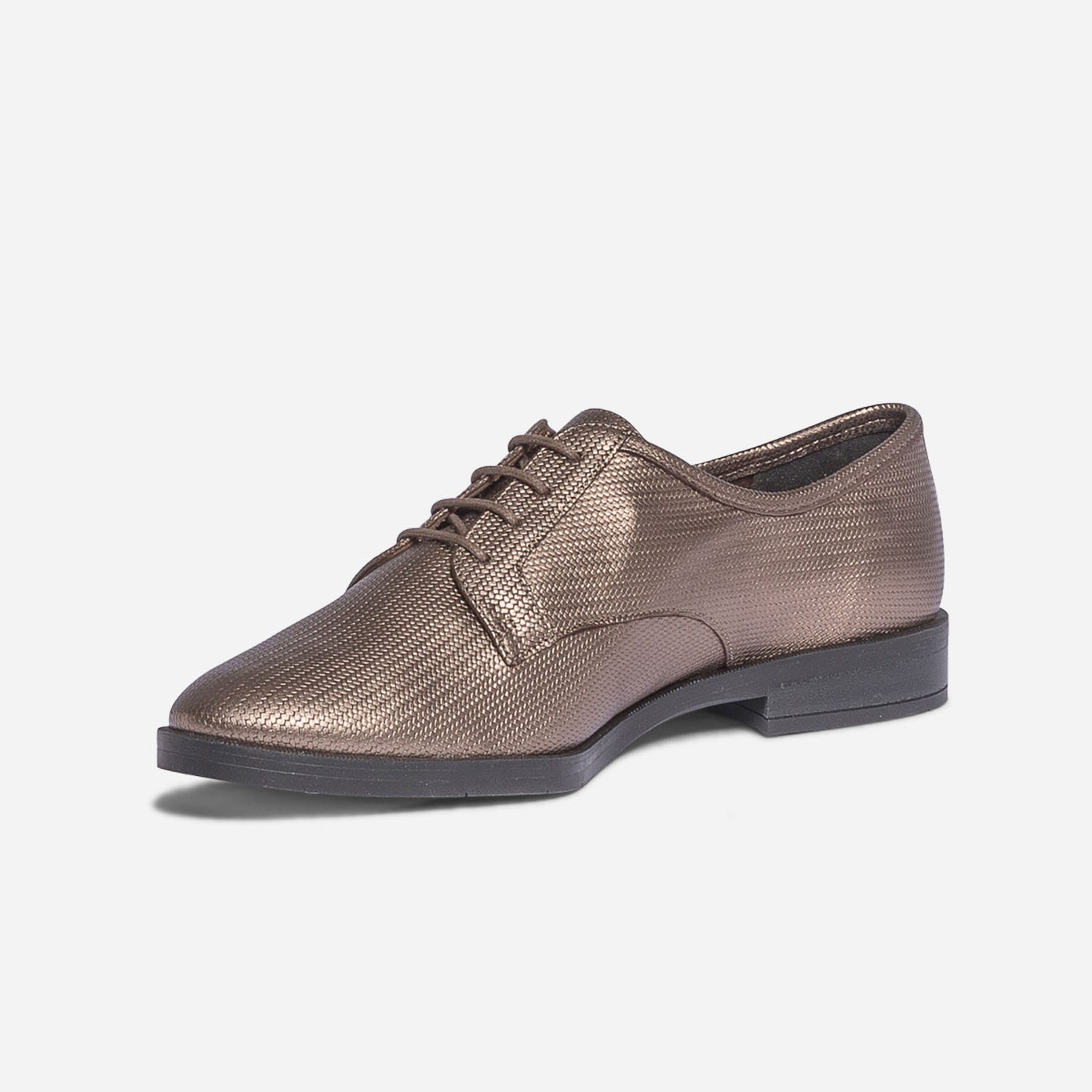 Derby ERAM FLEX bronze en cuir embossé éco-conçu