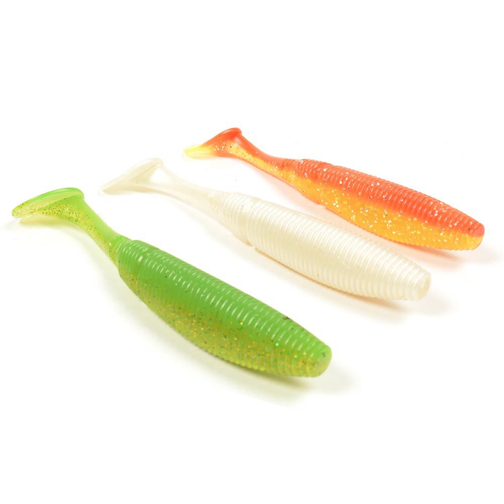 6 Shad 15 cm masalų pakuotė + 6 jig galvutės + dėžutė