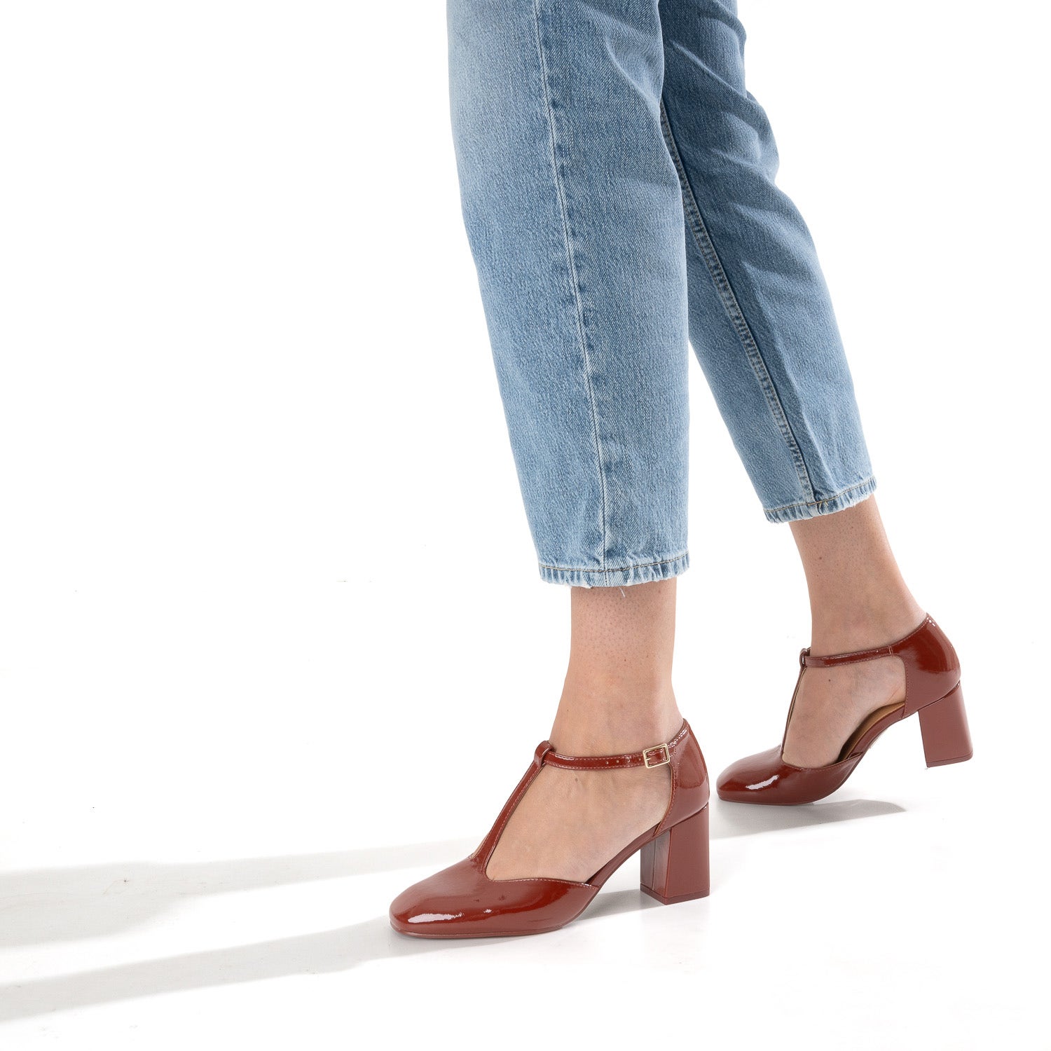 Babies salomé cognac vernie à talon