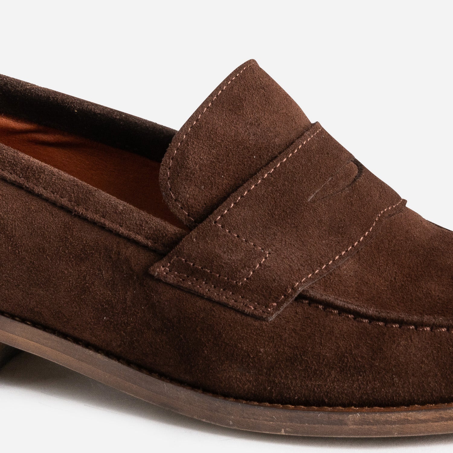 Mocassin éco-conçu marron cuir velours