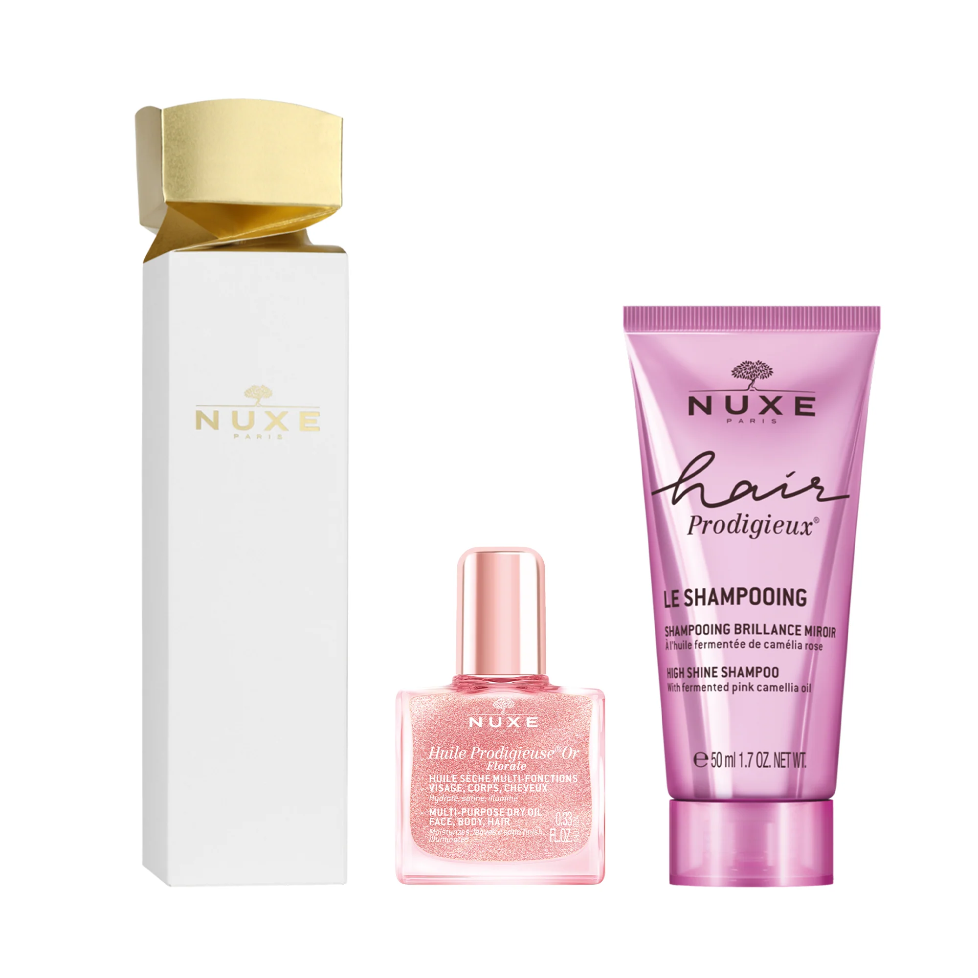 Huile Prodigieuse Cracker Glow – Sets für Gesicht und Körper, pflegendes Gesichtsöl, Körperöl