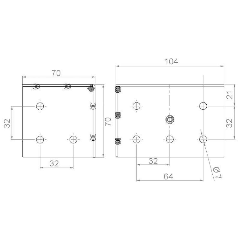 Prima-Online Möbelbeschlag Bettwinkel 70x70x104 mm Schwarz Bettverbinder Winkelbeschlag (1 St)