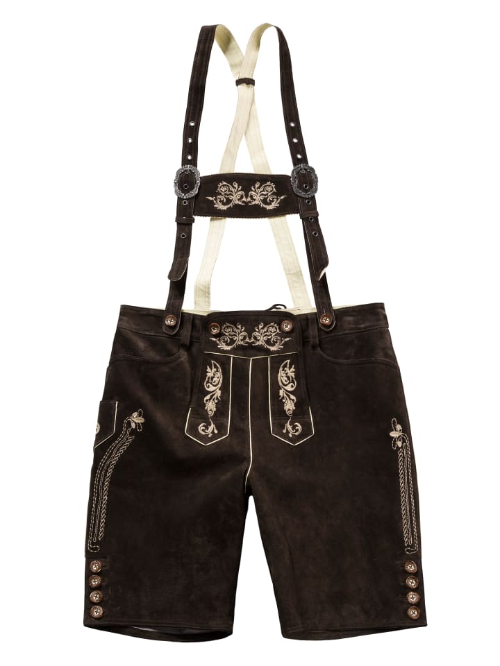 JP1880 Lederhose in mahagonibraun günstig kaufen