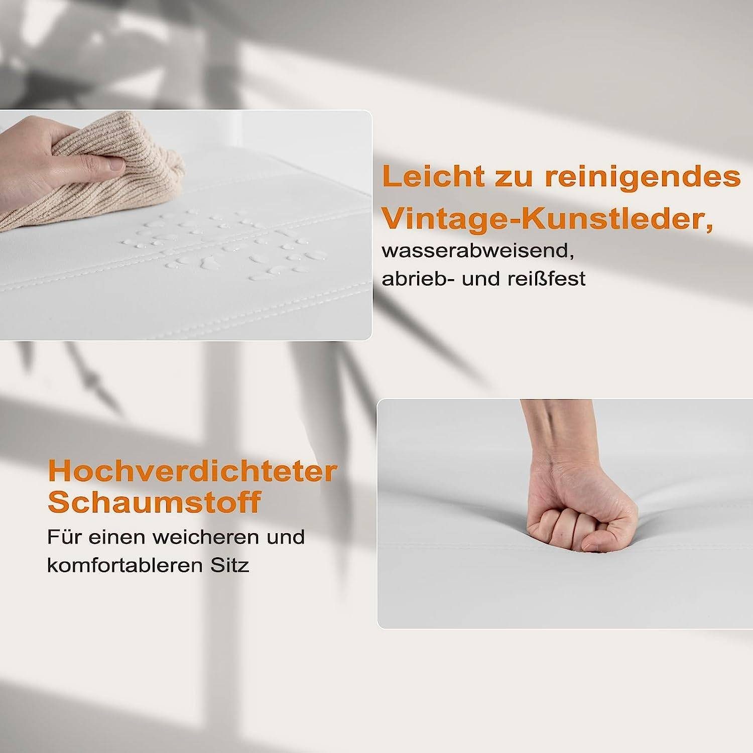 Woltu Freischwinger (Set, 6 St), mit hoher Rückenlehne Kunstlederbezug bis 120kg belastbar