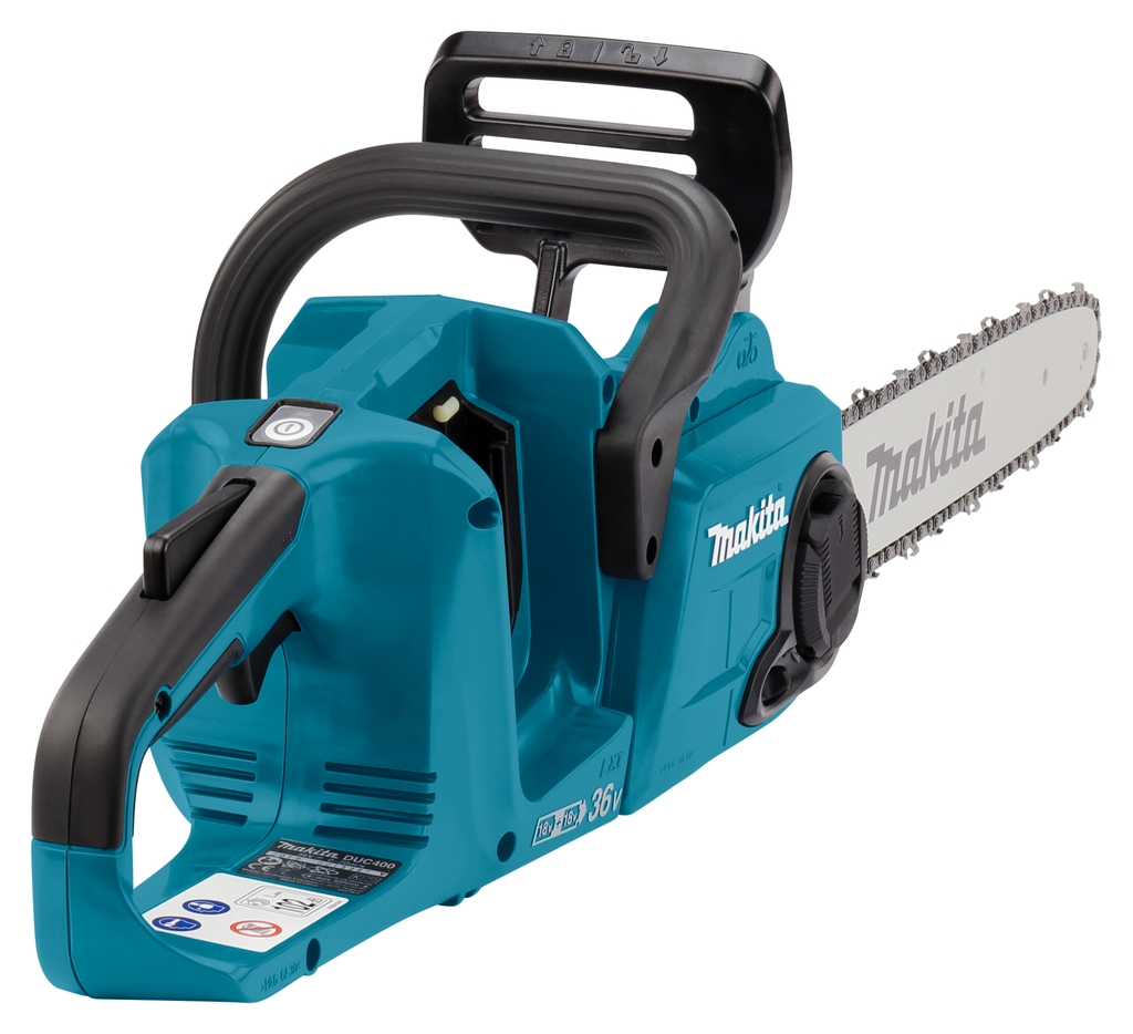 Makita DUC400Z 2 x 18 voltos láncfűrész 40 cm akkumulátorok és töltő nélkül