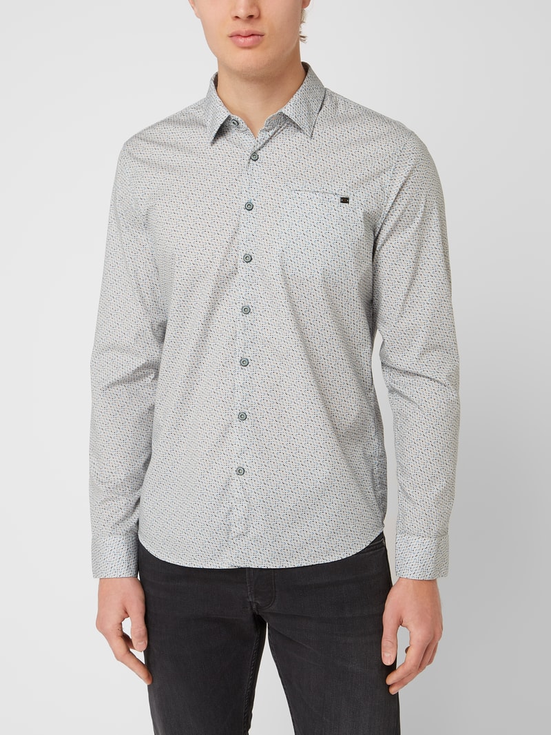 Regular Fit Freizeithemd mit Stretch-Anteil in offwhite