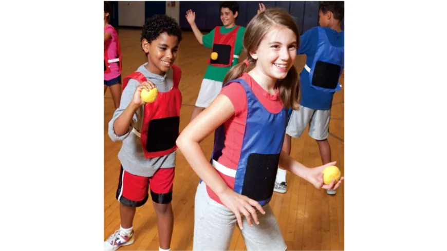 Izzy-Sport - Kinder Klettball-Westen mit 12 Bällen