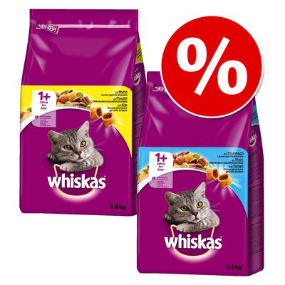2 x 3,8 kg Whiskas gemischter Doppelpack
