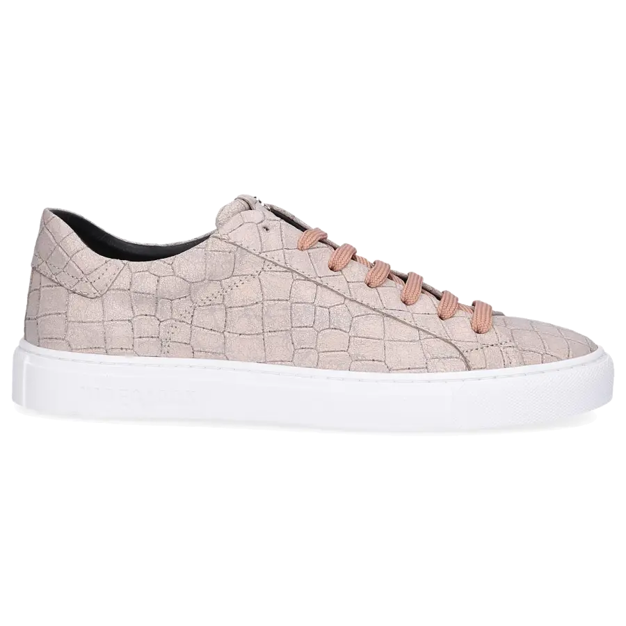 Hide & Jack - Sneaker low LOW TOP SNEAKER Kalbsleder Logo beige - beige