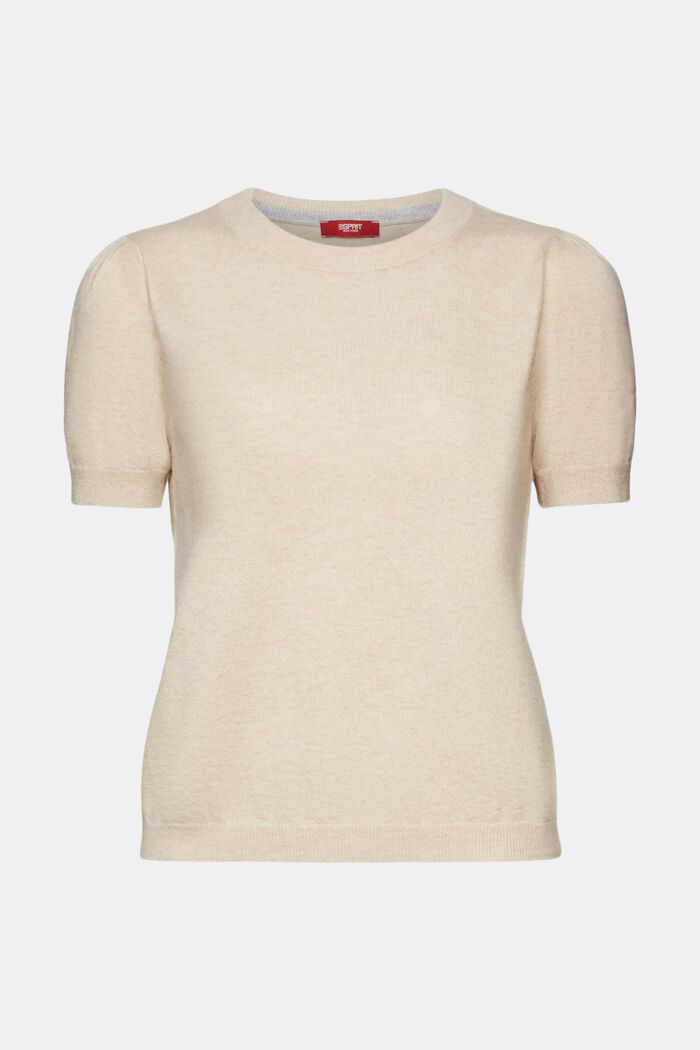 Mit Kaschmir: Kurzarmpullover