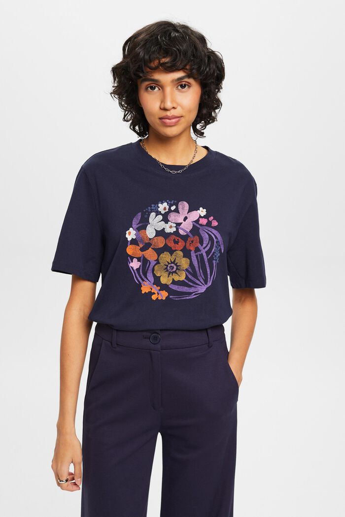 T-Shirt mit Blumen-Print