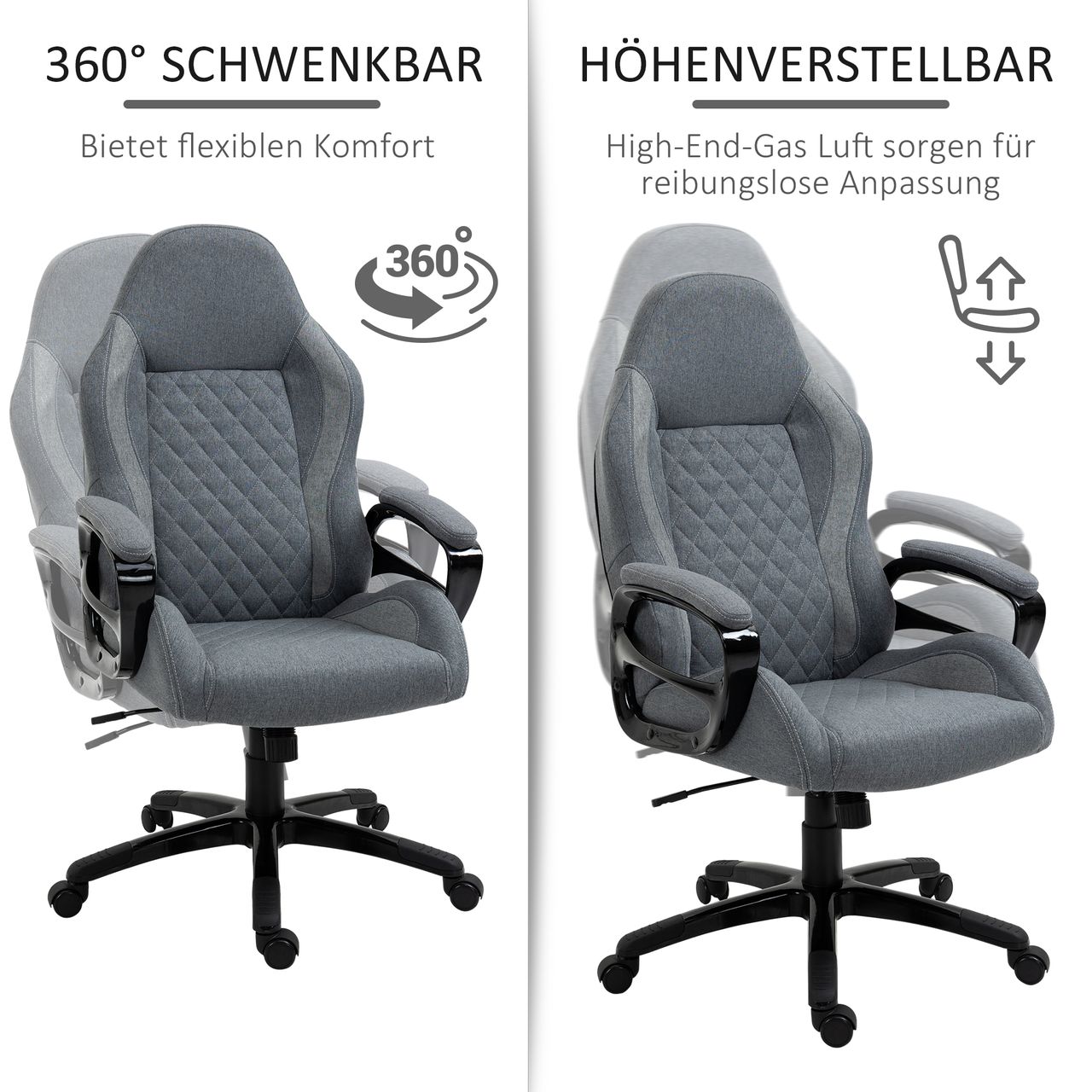 Vinsetto Massagebürostuhl Chefsessel Massagesessel Drehstuhl höhenverstellbar
