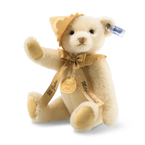 Treue-Teddybär 25 Jahre Club-Mitgliedschaft, 24 cm, beige