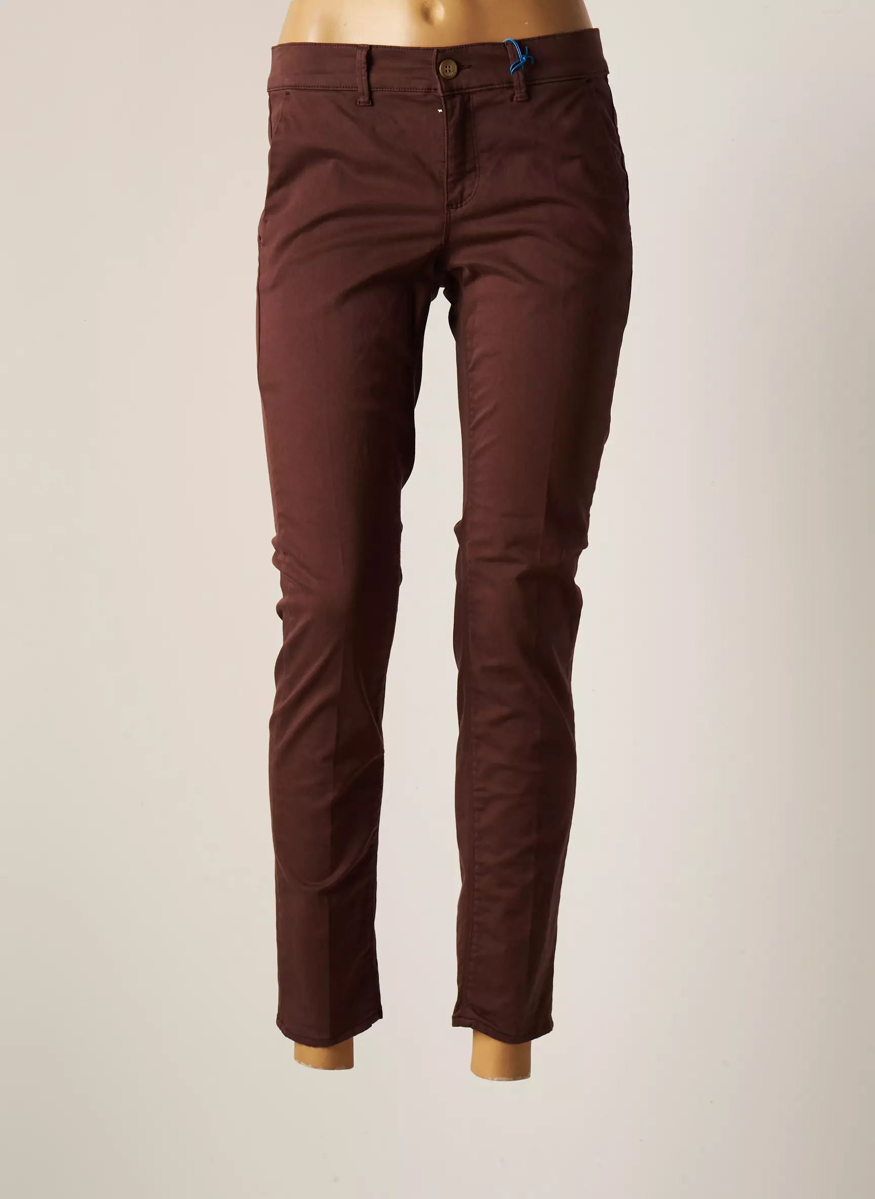 Hoppy Pantalons Chino Femme couleur marron