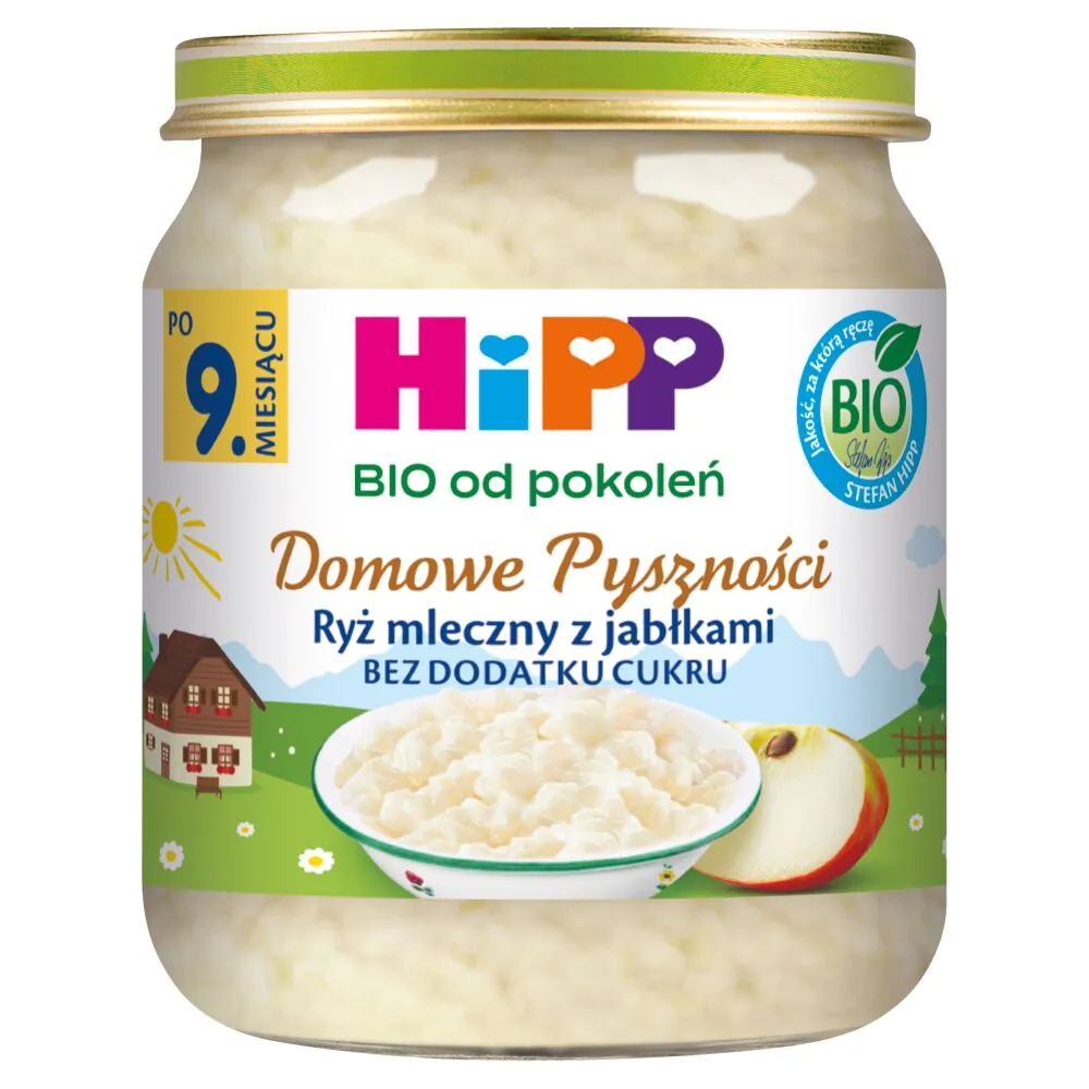 Hipp ECO pieniški ryžiai su obuoliais