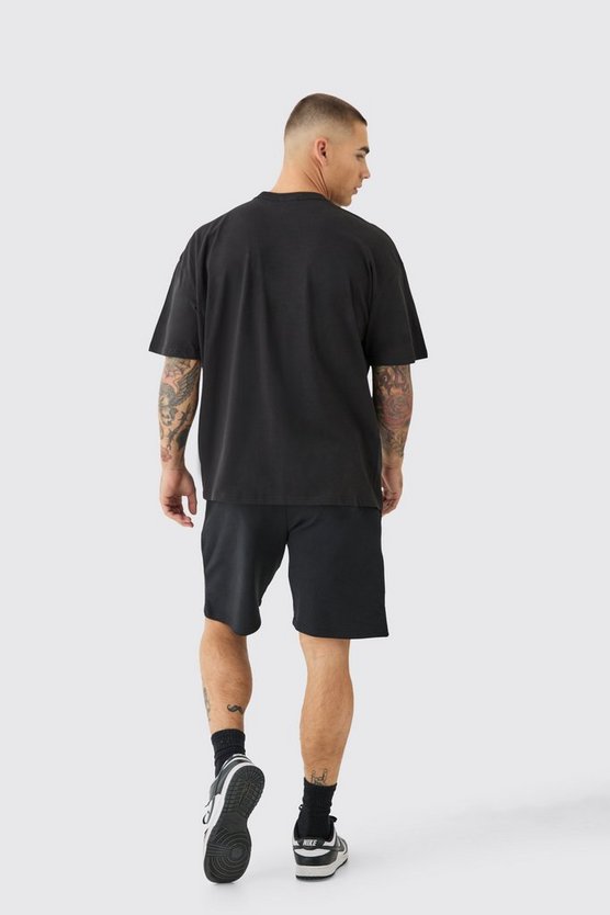 Oversize Shorts-Set mit Colorado Print