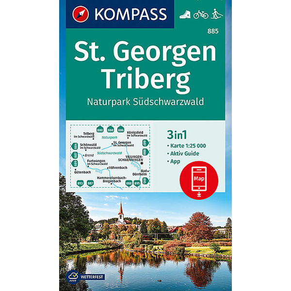 KOMPASS WANDERKARTE ST. GEORGEN, TRIBERG