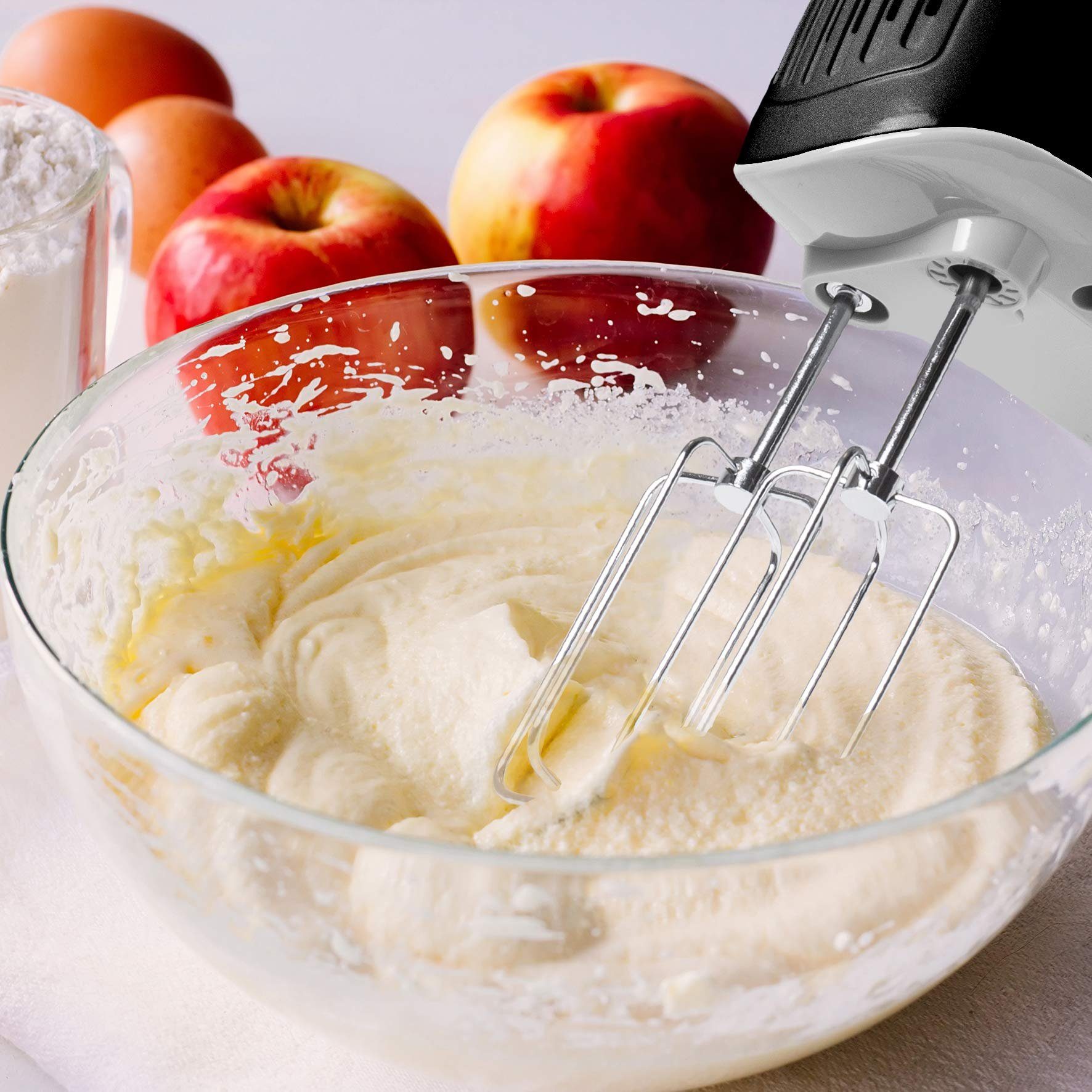 Duronic Handmixer, Duroni HM4BK Handrührer, Mixer mit 400W