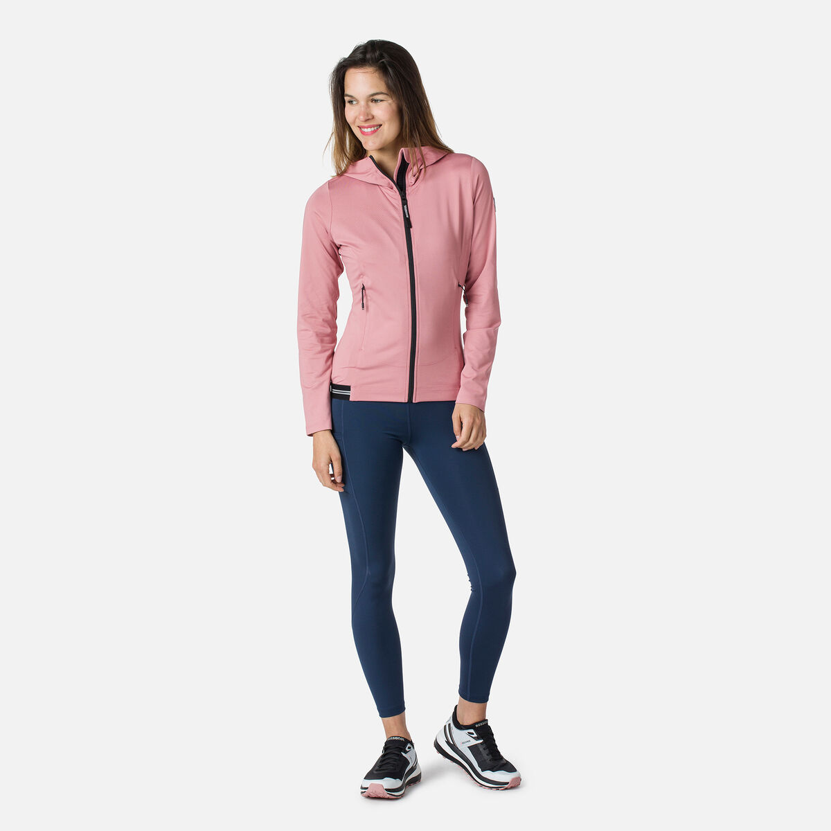 Eco Kapuzenpullover mit durchgehendem Reißverschluss für Damen