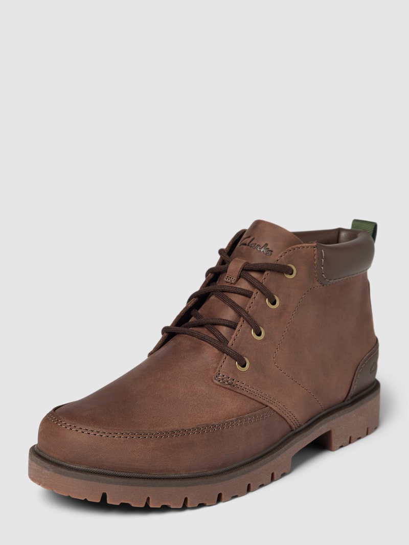Desert Boots mit Label-Detail Modell 'ROSSDALE' in dunkelbraun