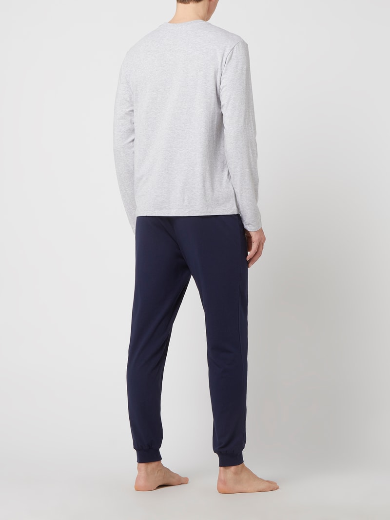 Pyjama mit Logo in mittelgrau